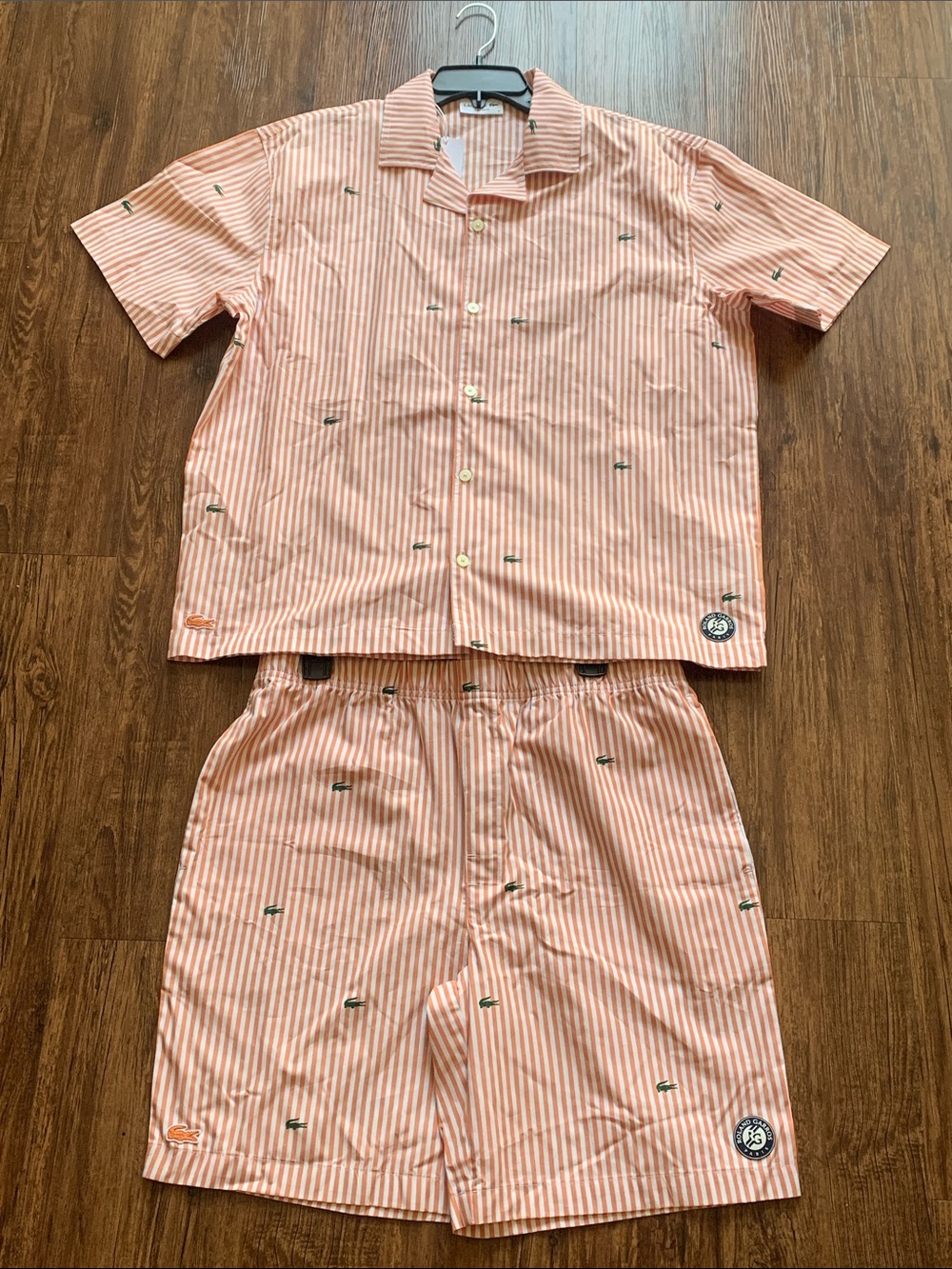 Lacoste ROLAND GARROS Embroidered Pajama Sleepwear Set Men’s Sz M NWT
